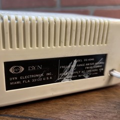 Vintage DYN Electronics Digital Flip Dial Alarm Clock AM/FM Radio DS-4546
