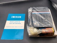 New Old Stock Emerson 31P79 Black Portable Radio In Box