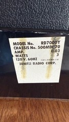 ZENITH TRANS OCEANIC RADIO MODEL D7000Y with Owners Manual EXCELLENT CONDITION!