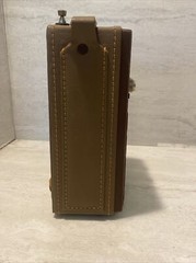 Soundesign Model 2223D Tested Works AM/FM Portable Radio Leather Hong Kong AC/DC
