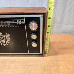 Vintage AM/FM Transistor Radio Remembrance MCM 10&Prime;x7&Prime; Woodgrain