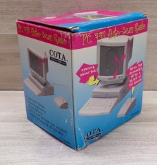 VINTAGE PC COMPUTER FM AUTO SCAN RADIO WITH BOX TESTED WORKS .