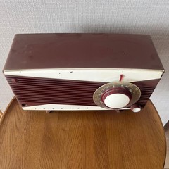 Toshiba Vacuum Tube Radio Vintage Two Band Tabletop Receiver Antique Design JP