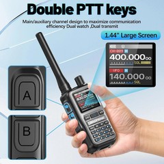 Mini Dual Band Ham Radio NOAA Weather Walkie Talkie USB-C Rechargeable