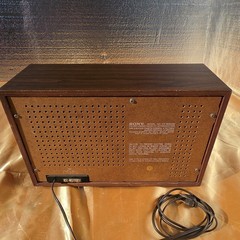 Vintage 70s Sony ICF-9550W AM/FM Radio High Fidelity Sound Wood Case Tested