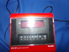 Vintage Randix Red Cube Box Square Cassette, Clock, AM/FM Radio – Works