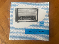 Philips 1002 AM/FM/Shortwave Table Top Radio Instruction Booklet 1958-1959
