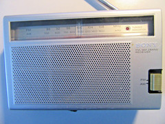 (11$17) Sony Portable 2-Band AM-FM Radio Receiver Model TFM-6160W, TESTED