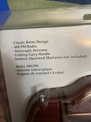RARE Nostalgia Red Curtis Portable AM/FM Radio Model # RC134 New In Blister Pkg