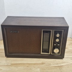 Vintage Sony TFM-9450W AM/FM Radio Woodgrain Tabletop Radio Works Read Desc