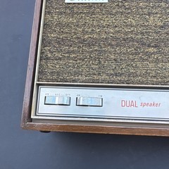 Vintage General Electric dual speaker odel T2250-H Tested Missing Knob