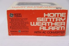 Vintage General Electric 7-2844A Home Sentry Radio W/Ac Adapter Manual Box