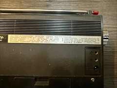 Sony ICF-110w Portable Radio Vintage Powers On Read! + AC Adapter & Case