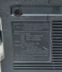 Vintage Toshiba Radio IC-777 – For Parts only