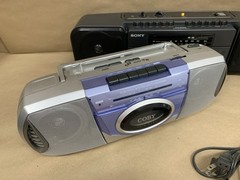 Vintage AM/FM Radio Cassette Alarm Clock Lot Sony Coby Proton Radio Shack Tandy