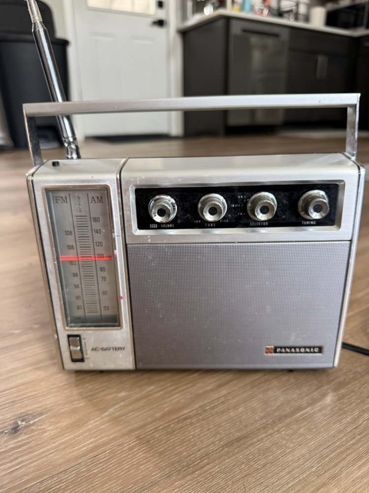 WORKING VTG Panasonic AM/FM Radio Mod RF 757 2 Band 10 Transistor 7 Diode Japan