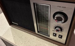 Vtg MCM Wood Grain PANASONIC #RE-6286 AM/FM Tabletop RADIO/Japan Works Great EX+