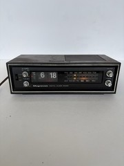 Magnavox 1R1773 Flip Clock Radio – MCM Wood Grain – WORKING Rare