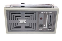 Vintage General Electric 7-2844A Home Sentry Radio W/Ac Adapter Manual Box