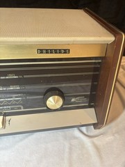 Vtg Table Top Stereo Philips B5X04A 54 Made in Holland Tunes Easy Sounds Great!