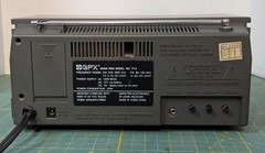 GPX Black and White TV Alarm Clock Model TV-2 1985