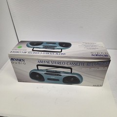 Vintage Jensen Audio AM/FM Stereo Cassette Recorder, Model SCR-425-TE, Teal, NOS