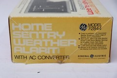 Vintage General Electric 7-2844A Home Sentry Radio W/Ac Adapter Manual Box