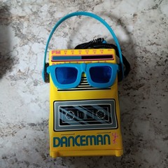 VINTAGE 1990 DANCEMAN DANCEING RADIO WITH BOX TESTED WORKS TOY