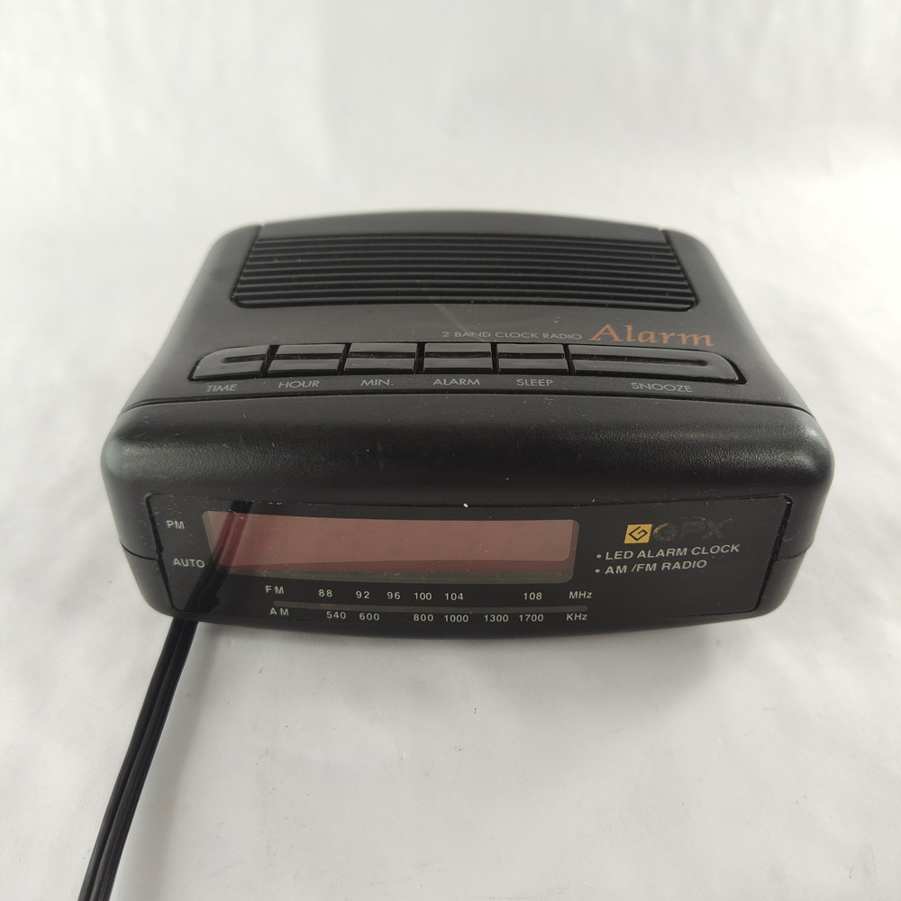 Vintage GPX Alarm Clock Radio AM-FM Model Gran Prix D509 Grand – Tested Works !!