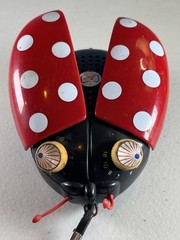 Vintage Likto/Amico Ladybug AM Transistor Radio 1970s Hong Kong Working