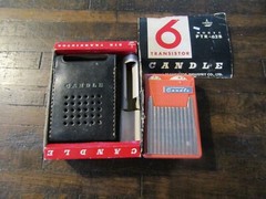 VINTAGE CANDLE 6 TRANSISTOR RADIO MODEL PTR-62B