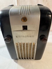 Westinghouse Vintage Tube Tabletop Radio Black/Silver with Power Cord