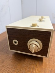 Vintage Panasonic Woodgrain Flip AM Radio Alarm Clock RC-1282 RARE-WORKS