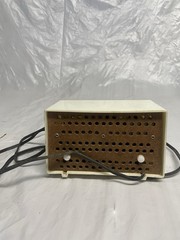 Vintage Philmore 5-Tube AM Table Radio Japan Cream Works Static As-Is