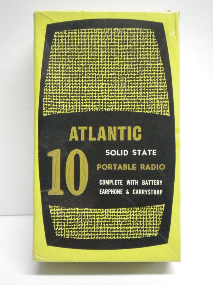 Vintage Atlantic Solid State 10 Radio BOX ONLY Hong Kong Original 60s 70s