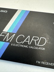 Casio Card FM Radio/Solar Calculator w/ headset (RD-90) 1988 Rare vintage Japan