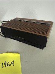 GE Vintage AM/FM Clock Radio Walnut Wood Grain Finish Red LED Model 7-4625C