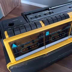 Philips D8303 Boombox Ghetto Blaster Vintage Dual Cassette Graphic Equalizer JP