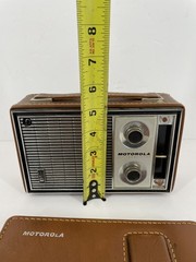 VTG READ Motorola X31N-1 All Transistor AM Portable Radio w/ Leather Case USA