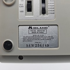 Midland Weather Monitor Radio Model 74-109 NOAA Alerts VTG NO ADAPTER – TESTED
