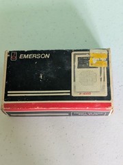 Emerson P-4000 Pocket Am Radio Solid State with box and manual not tested