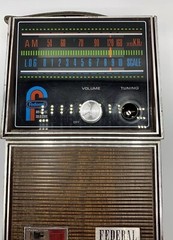 Federal, Radio, Model 610, Portable AM AC/DC Band, Transistor Solid State, Works