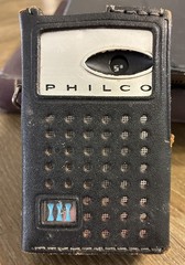 Vintage 1960’s Philco 6-Transistor AM Radio Model NT-600-BKG w/Leather Case