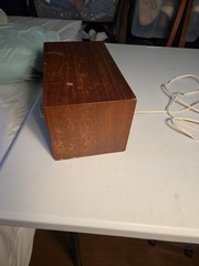 KLH Model Twenty One 21 FM Table Radio Wood Cabinet Tested Working Missing Knobs