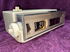Vintage Panasonic RC-6002 FM/AM Flip Clock Radio White NICE CONDITION WORKING