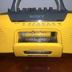 Sony CFS-903 Water Resistant Stereo Cassette Yellow Tape Player Tested Works LN