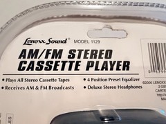 Vintage Lenoxx Sound AM/FM Stereo Cassette Player – Model 1129 – Sealed – 2000s