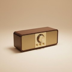 Wood Grain Radio Speaker Battery-Powered Battery Vintage Speaker Portable