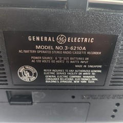 Vintage GE Mini AM FM FM Stereo Dual Cassette Recorder 3-6210 Excellent Box
