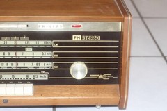 Vintage Working Table Top Stereo w/ tuning eye Philips B5X43A Made in Holland
